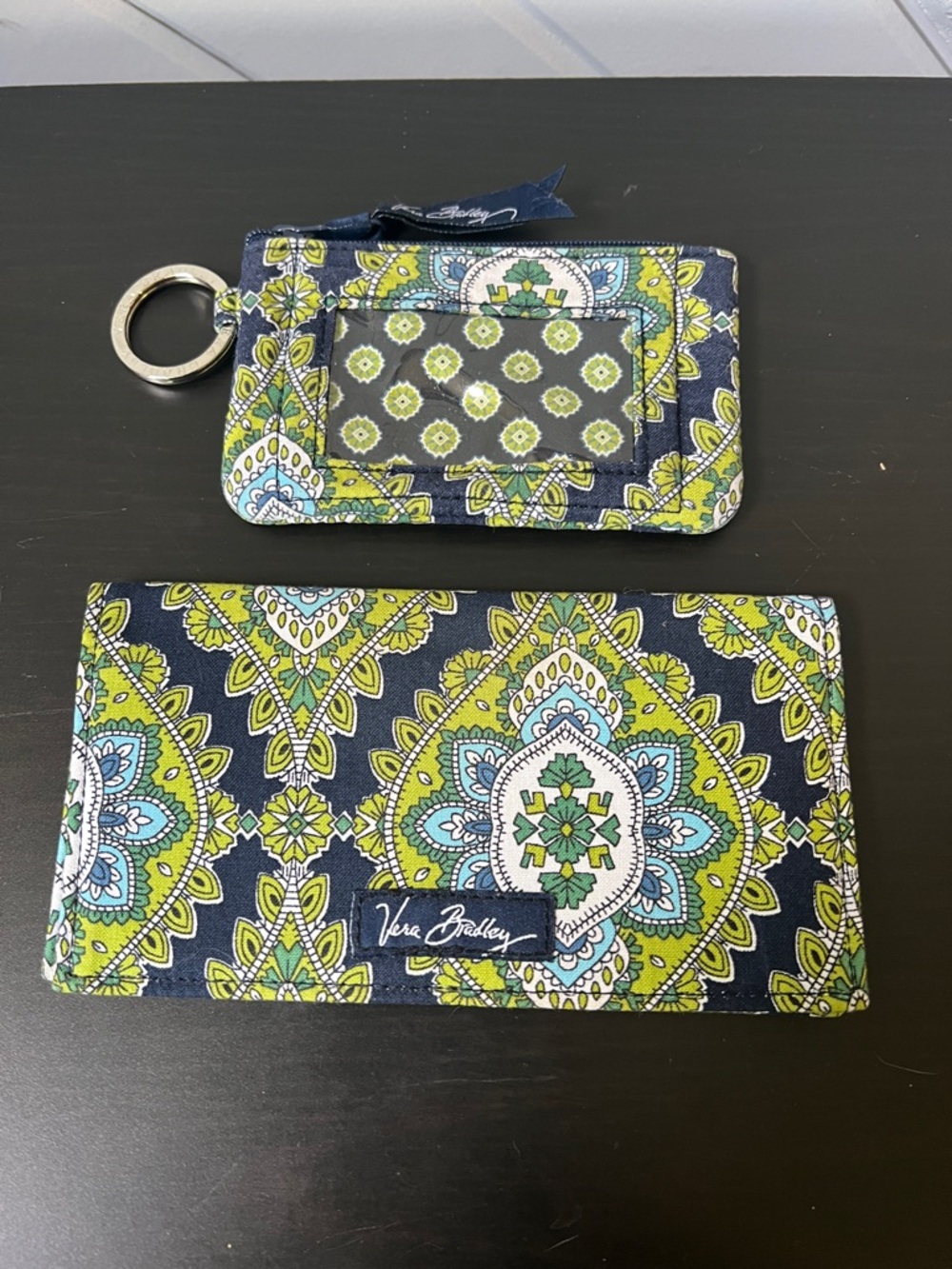 Vera Bradley Checkbook Cover & ID Holder Wallet Zipper Coin Key Holder Cambridge